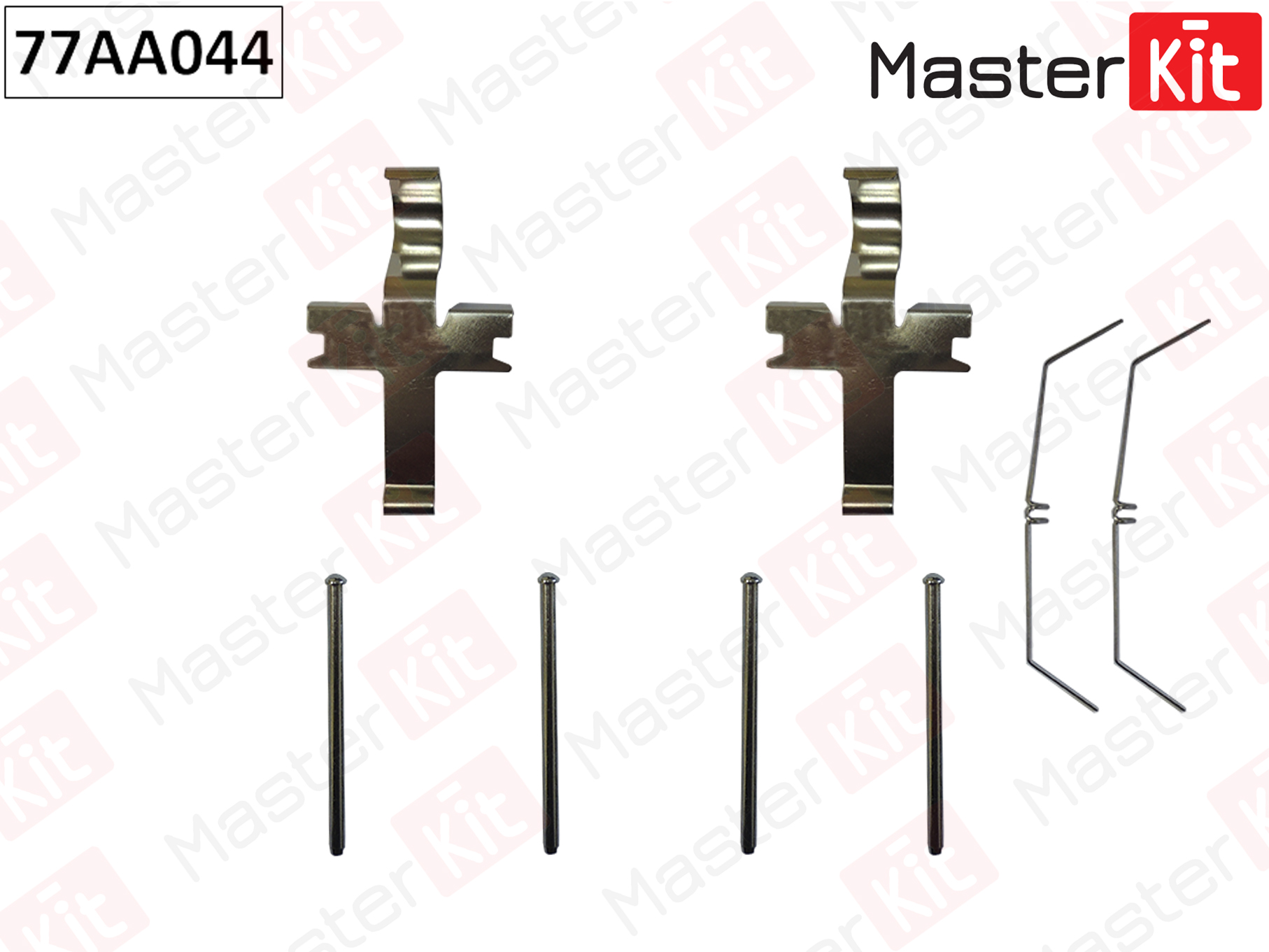 MASTERKIT - Комплект установочный тормозных колодок TOYOTA LAND CRUISER 01-90->, HILUX 12-07->