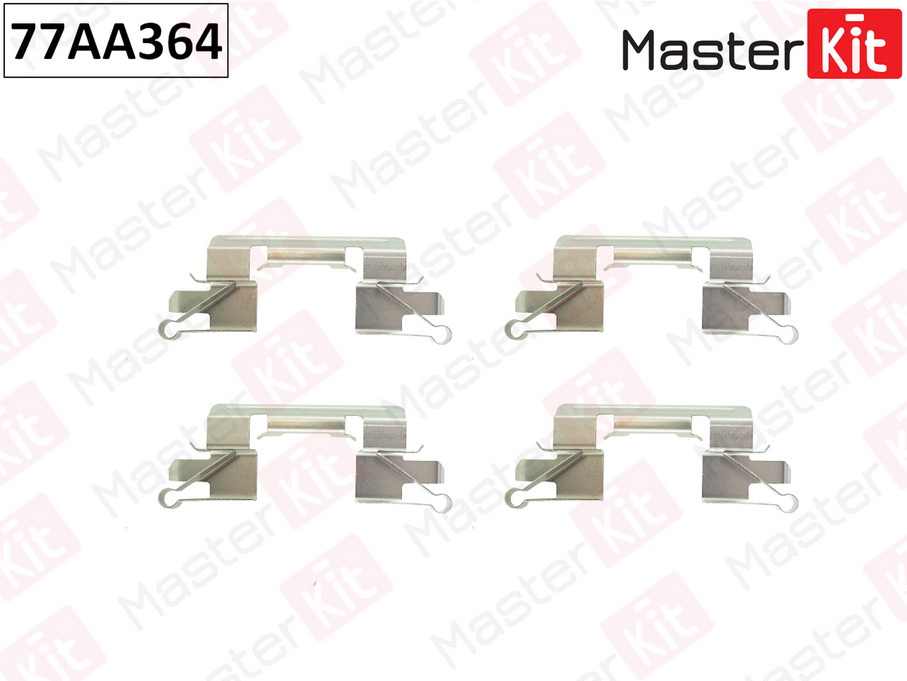 MASTERKIT - 77AA364 Комплект установочный тормозных колодок Nissan PATHFINDER III (R51) 2005 -