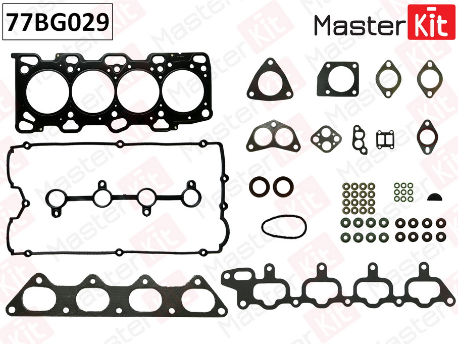 MASTERKIT - 77BG029 Верхний комплект прокладок ГБЦ Hyundai/Kia Santa Fe/Sonata 2.4i (G4JS/G4JG) 01-