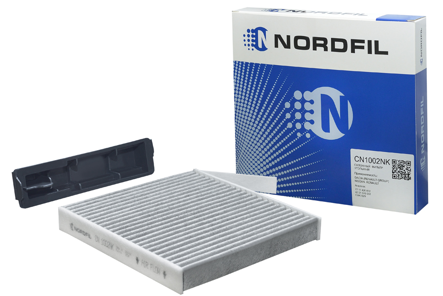NORDFIL - Фильтр салона угольный (фильтроэлемент + крышка) для LADA Largus / RENAULT Clio III, Duster I, Logan I, Logan Express, Logan Pick-Up, Modus,  Grand Mo
