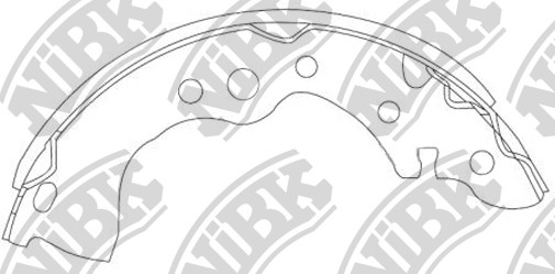 NiBK - Колодки тормозные барабанные задн.NISSAN Almera Classic