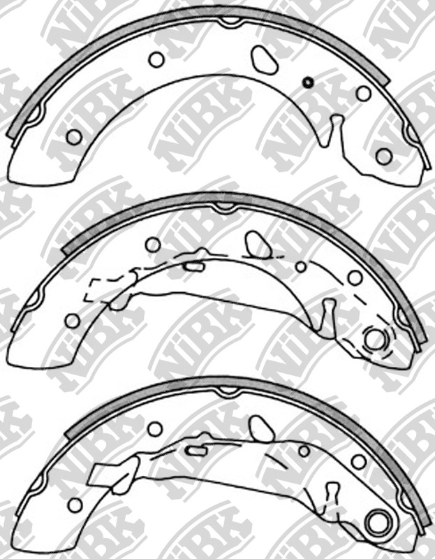 NiBK - Колодки тормозные барабанные TOYOTA AVENSIS 1.8 2000 - 2003; TOYOTA AVENSIS 1.6 2000 - 2003; TOYOTA