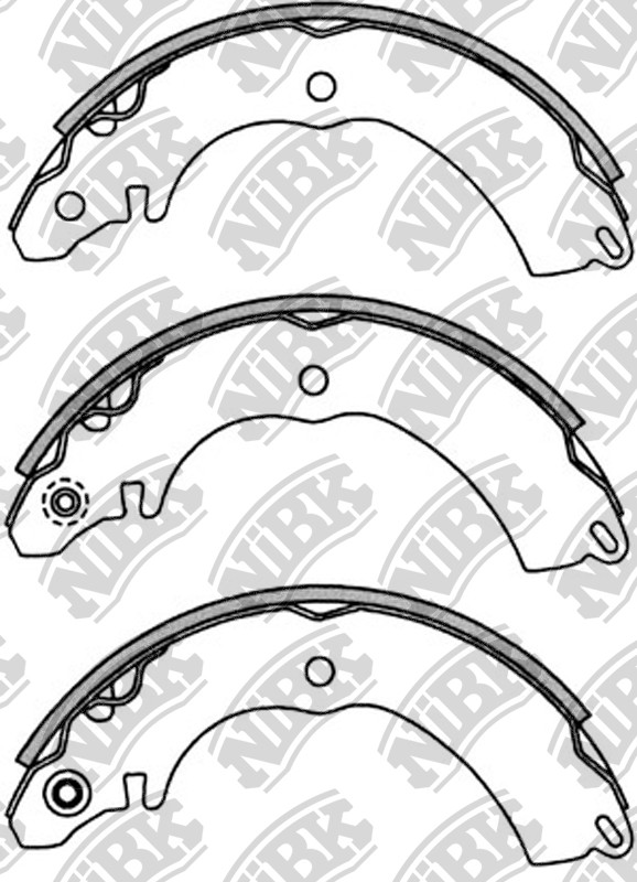NiBK - Колодки тормозные барабанные MITSUBISHI LANCER 1.6 2003 - 2008; MITSUBISHI LANCER 2.0 2003 - ; HONDA