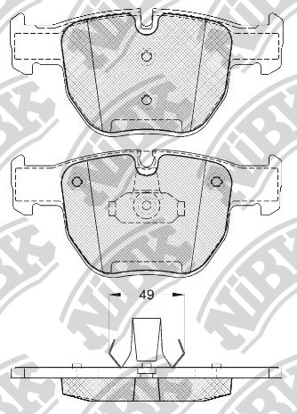 NiBK - Колодки тормозные дисковые LAND ROVER RANGE ROVER 4.2 2005 - 2012; LAND ROVER RANGE ROVER 3.6 2006 -