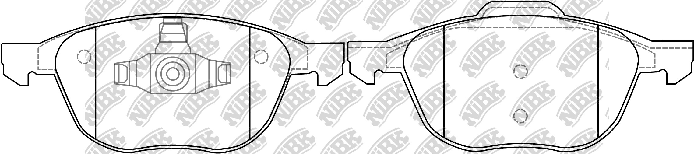 NiBK - Колодки тормозные дисковые FORD FOCUS 1.6 2005 - 2012; FORD FOCUS 1.6 2004 - 2012; FORD FOCUS 1.6 20