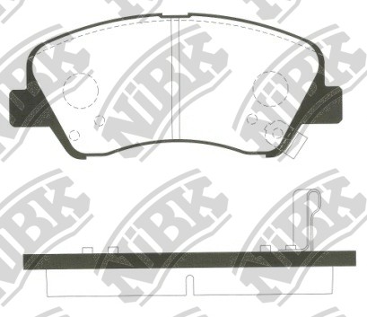 NiBK - Колодки тормозные дисковые HYUNDAI SOLARIS 1.6 2010 - ; KIA RIO 1.6 2012 - ; HYUNDAI SOLARIS 1.4 201