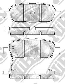 NiBK - Колодки тормозные дисковые NISSAN X-TRAIL 2.0 2007 - 2013; NISSAN TIIDA 1.6 2007 - 2012; NISSAN JUKE