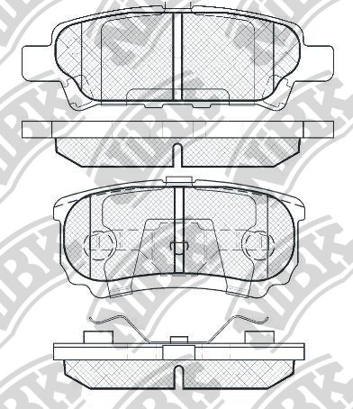 NiBK - Колодки тормозные дисковые MITSUBISHI LANCER 1.6 2003 - 2008; MITSUBISHI LANCER 1.6 2003 - ; MITSUBI