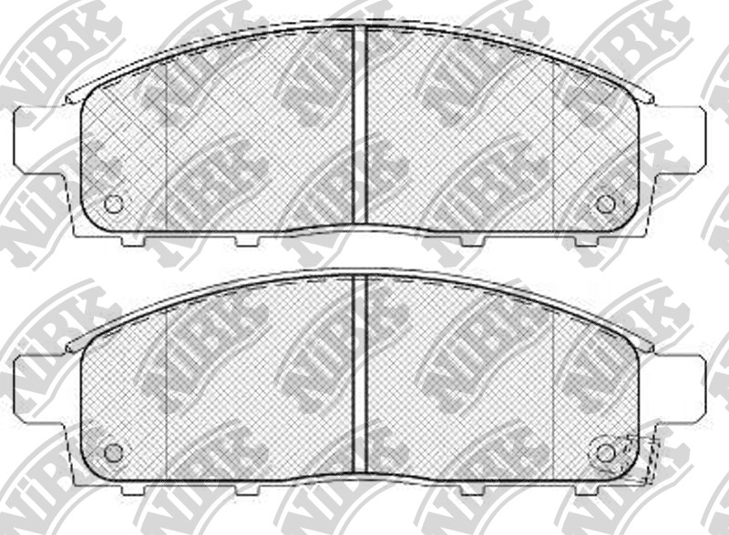 NiBK - Колодки тормозные дисковые MITSUBISHI PAJERO SPORT 2.5 2008 - ; MITSUBISHI PAJERO SPORT 3.2 1998 - ;