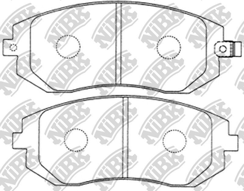NiBK - Колодки тормозные дисковые SUBARU FORESTER 2.0 2010 - ; SUBARU FORESTER 2.0 2013 - ; SUBARU FORESTER