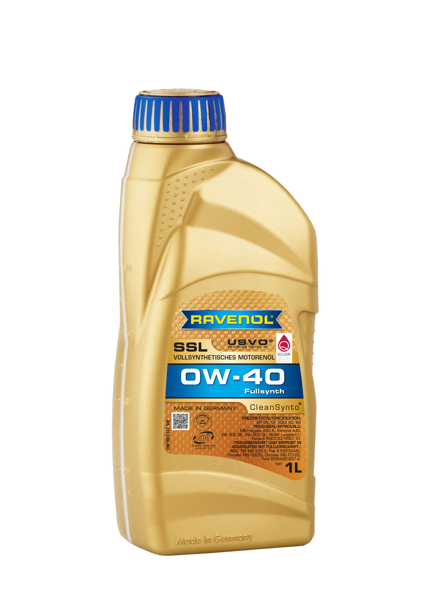 RAVENOL - Масло моторное Super Synthetik Oel SSL SAE 0W-40 (1л)