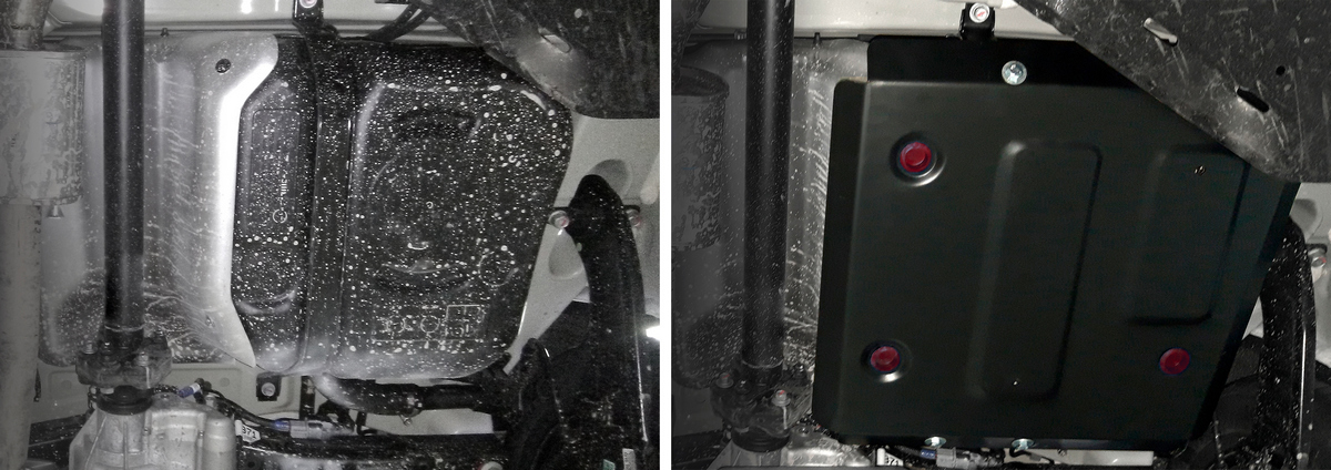 RIVAL - Защита топливного бака + комплект крепежа, АвтоБРОНЯ, Сталь, KIA Seltos 2020-, V - 2.0; полный привод/1.6 (123 л.с.) передний привод