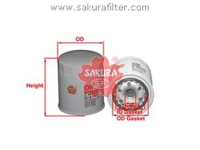 SAKURA - Фильтр масляный TOYOTA LAND CRUISER 100 4.2 1998 - 2007; TOYOTA HILUX 3.0 2006 - ; TOYOTA LAND CRUIS
