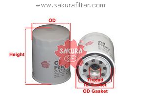 SAKURA - Фильтр масляный MITSUBISHI GALANT 2.0 1996 - 2003