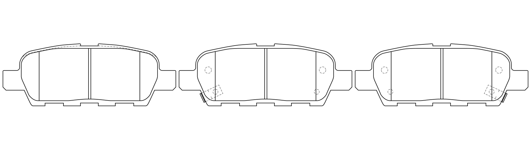 SB NAGAMOCHI - Колодки тормозные дисковые задние к-т NISSAN X-TRAIL 2.0 2007 - 2013; NISSAN TIIDA 1.6 2007 - 2012; NISSAN JUKE 1.6 2010 - по наст. время