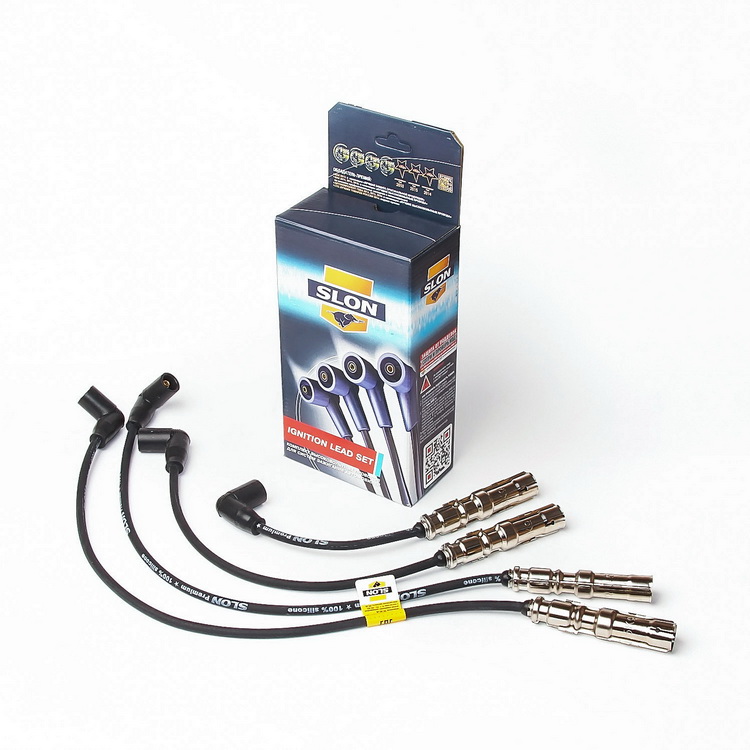 SLON - Комплект высоковольтных проводов для  автомобилей Audi (A3, A4), Skoda (Fabia, Octavia), VW (Golf, Jetta, Passat) Seat (Ibiza, Leon, Toldeo) с двигате