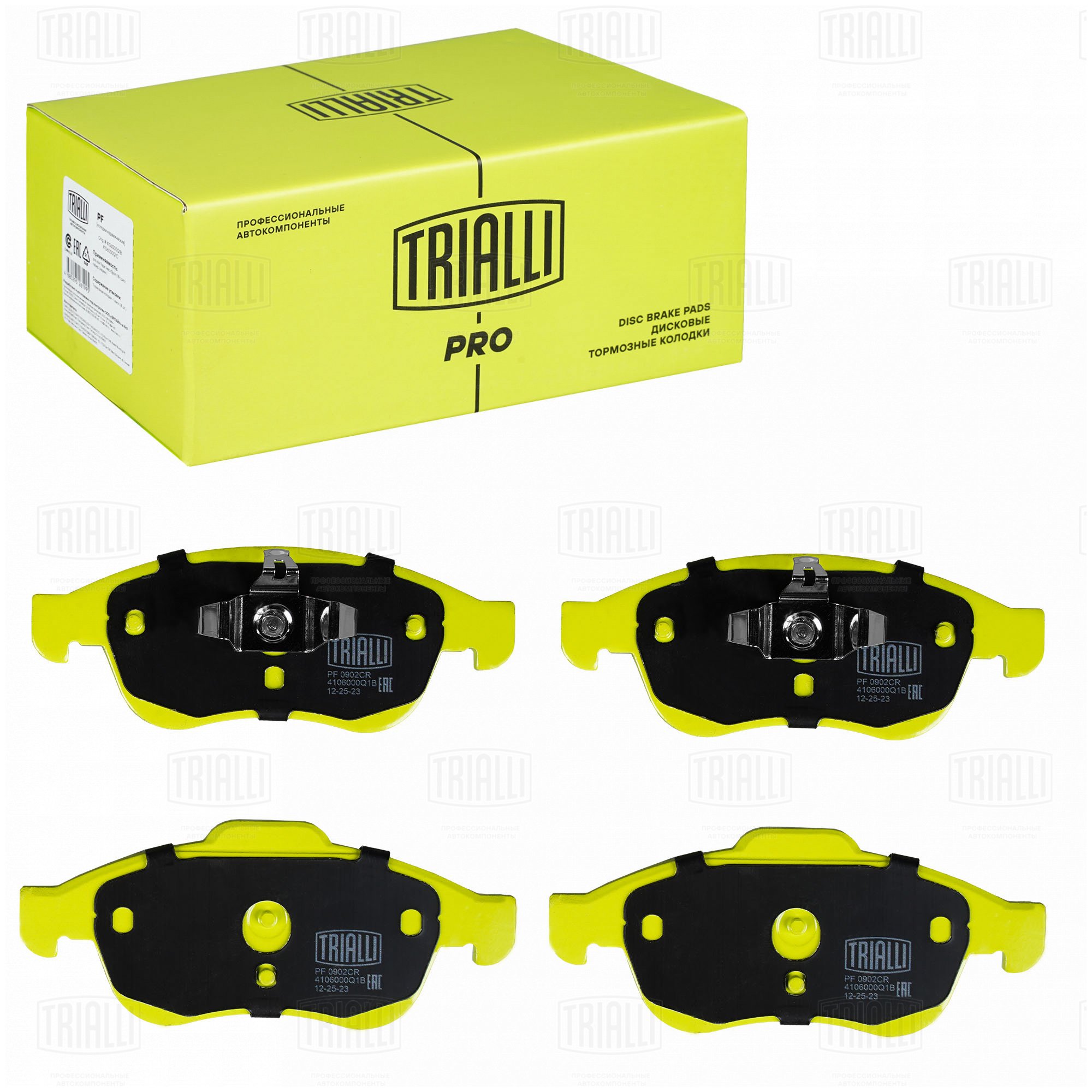 TRIALLI - Колодки торм. для а/м Лада Vesta Sport (18-) диск. перед. (керам.) (PF 0902CR) PRO