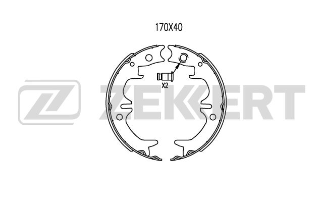ZEKKERT - Колодки торм. бараб. зад Lexus RX (U15) 97-, Toyota Avensis (T220) 97-, Camry (V10-V40) 91-