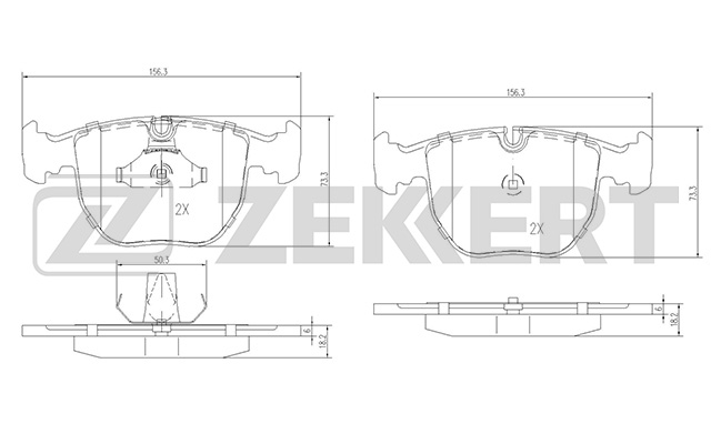 ZEKKERT - Колодки торм. диск. передн. Alpina B10 (E39) 96-, BMW 5 (E39) 96-, 7 (E38) 94-, X3 (E83) 06-, X5 (E53) 00-