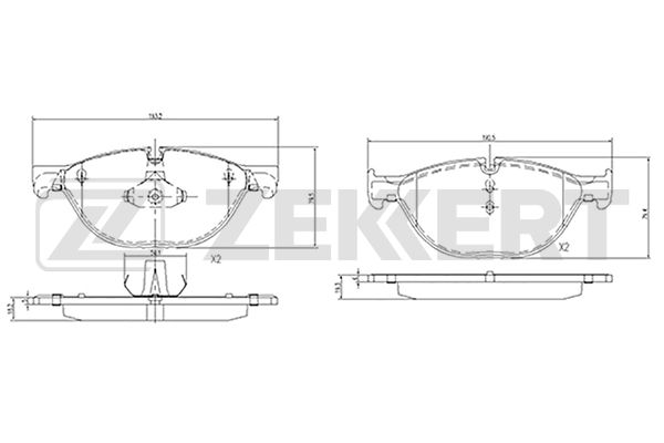 ZEKKERT - Колодки торм. диск. передн. с датчиком BMW 5 (F07,F10,F11,F18) 09-, 6 (F06,F12,F13) 10-, 7 (F01,F01N,F02,F02N,F03,F03N,F04) 08-