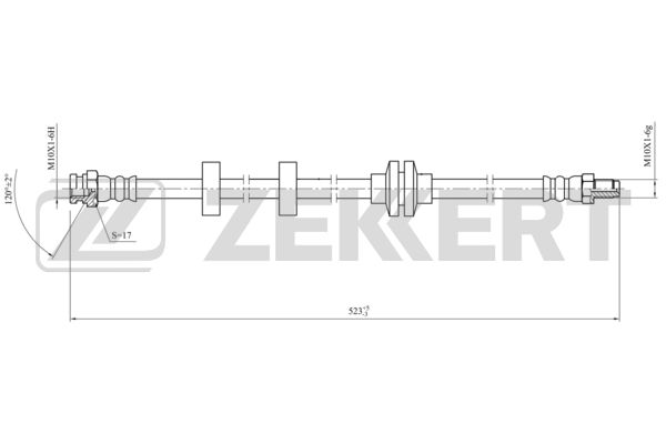 ZEKKERT - Шланг тормозной передний Fiat Doblo (119, 223) 05-
