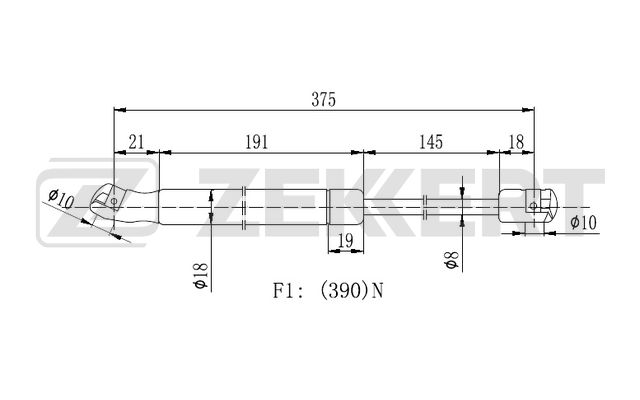 ZEKKERT - Амортизатор багажника VW Passat VI 05-