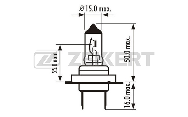 ZEKKERT - Лампа H7 12V 55W PX26D