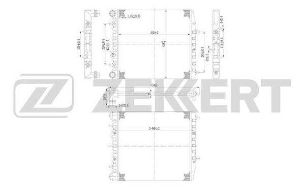 ZEKKERT - Радиатор охл. дв. Seat Ibiza IV, V 06-, Skoda Fabia (6Y_) 99-, VW Polo IV, V 01-